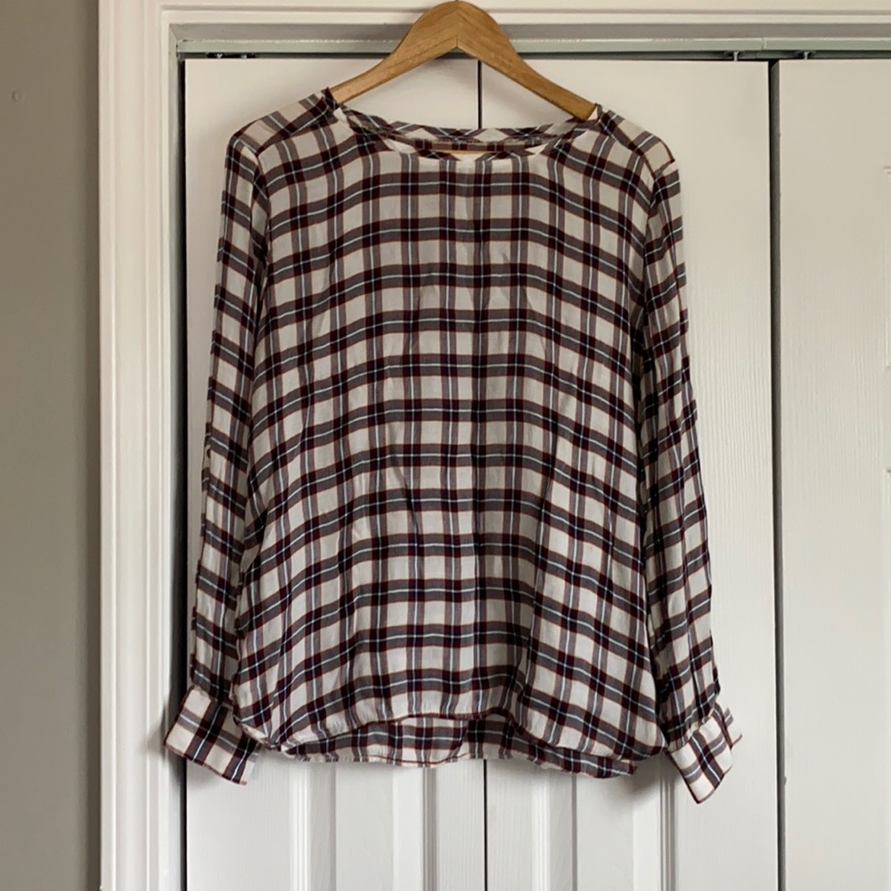Loft Plaid Softened Shirt Size M